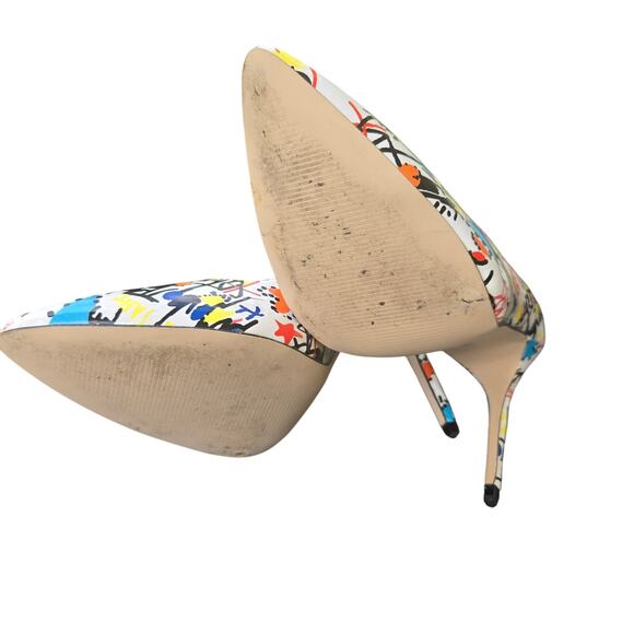 Rouge Helium Size 8M stiletto pump heel graffiti party datenight artist - Picture 9 of 10